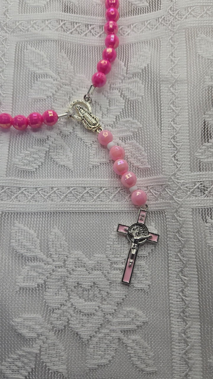 Pink Kids Rosary